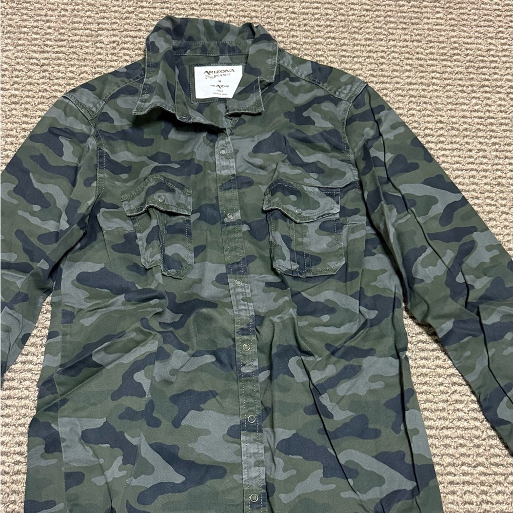Camouflage Button-Up Shirt